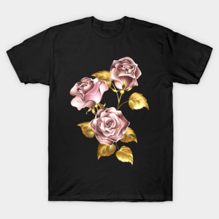 Pink gold roses T-Shirt